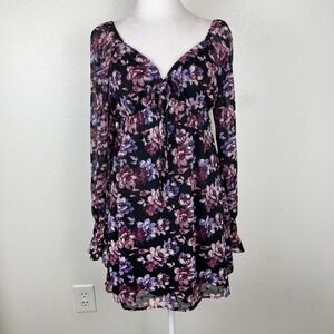 Babydoll Coquette Fairy Dress Small Sheer Puff Sleeve Whimsical Princess Waist